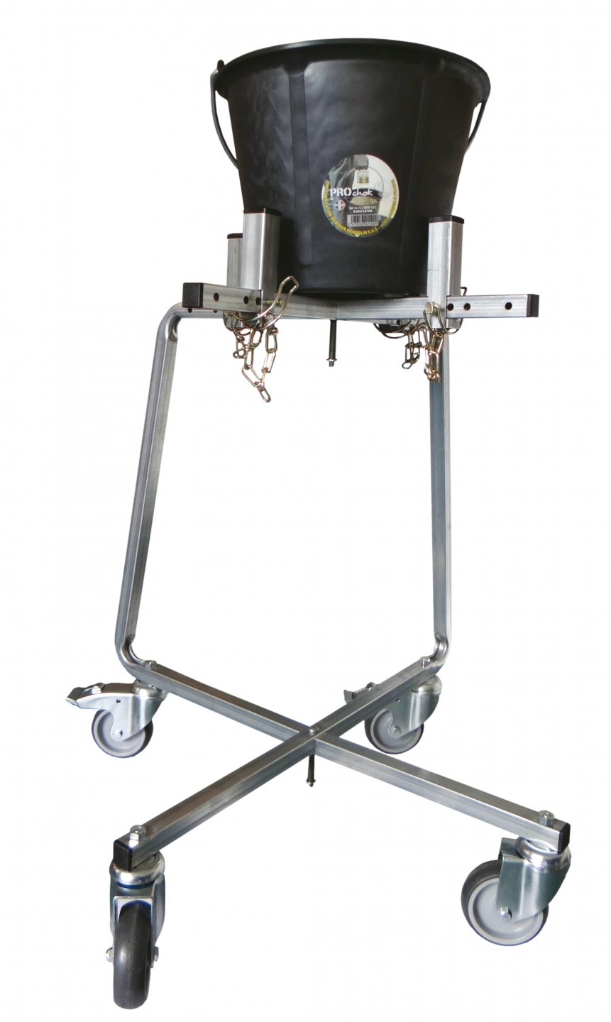 Carrito metálico porta-cubos pegable 02