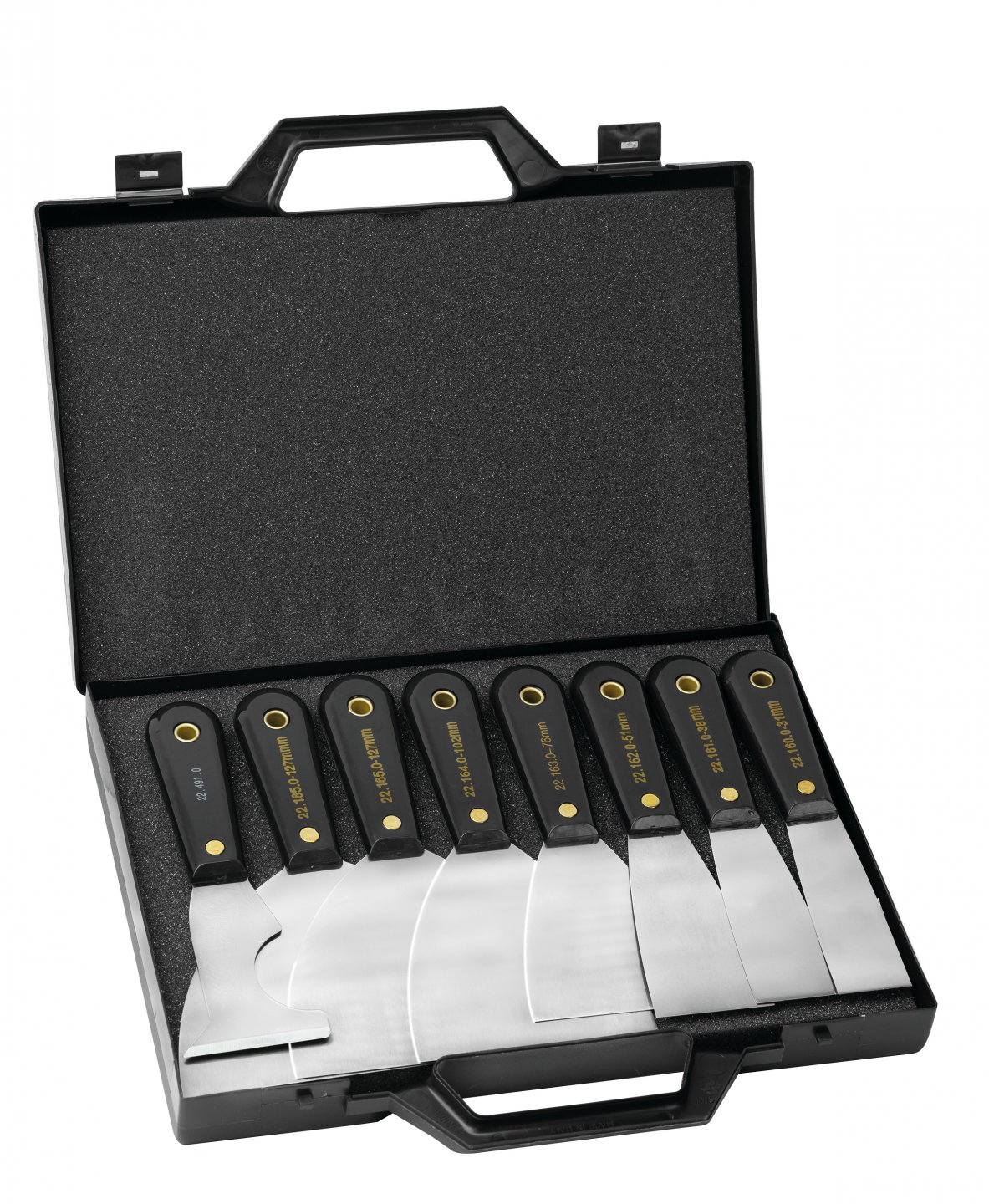 Maletín de 8 cuchillos masillas + 1 cuchillo multiuso