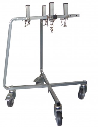 Carrito metálico porta-cubos pegable