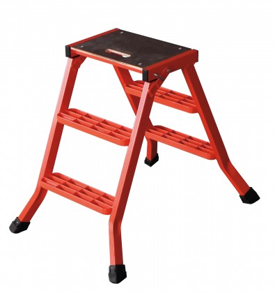 ESCALERILLA PLEGABLE ALUMINIO LESCABO®  CON PELDAÑOS DE REJILLA METÁLICA - 70cm