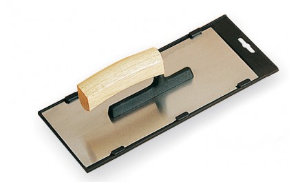LLANA DE FIBRA DE VIDRIO HOJA DE ACERO INOXIDABLE - MANGO DE MADERA 