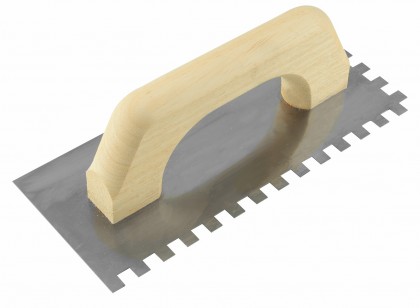 Llana mango madera dentada cuadrado