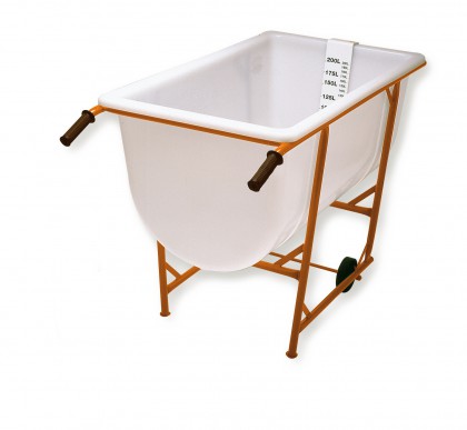 Cubo para yeso 210 l con patas