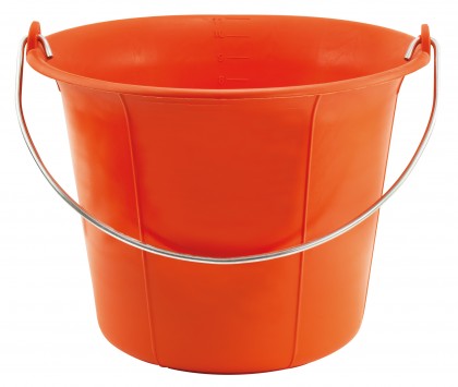 Cubo de plástico naranja