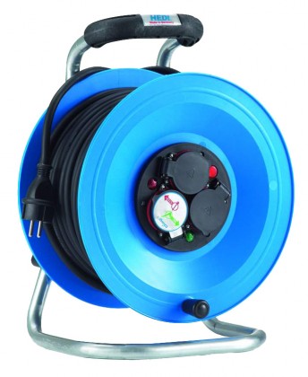Carrete alargador de cable - 40 m - 3 tomas - ip44