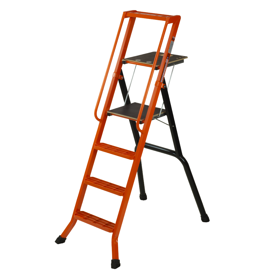 Lescabo® alu, la escalera práctica y robusta de 3 a 6 peldaños