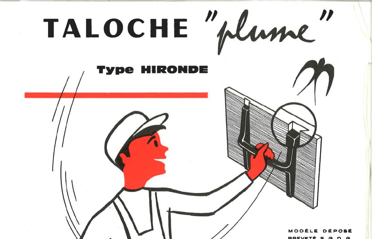 Las primeras talochas de madera para albañiles y yeseros.